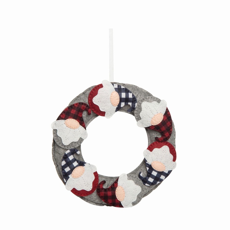 Transpac Felt Layered Gnome Wreath