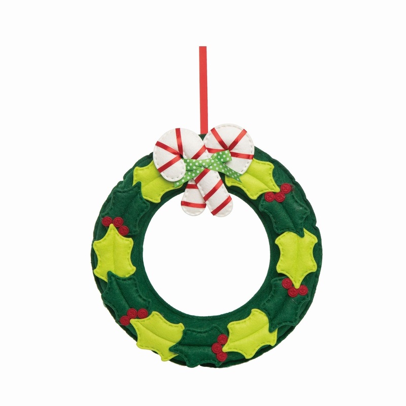 Transpac Felt Layered Leaf Wreath