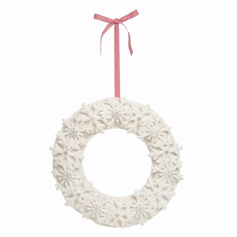 Transpac Felt Layered Snowflake Wreath