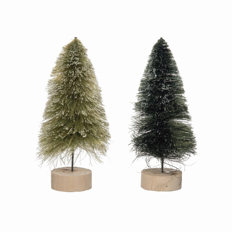 Transpac Large Bottle Brush Tree, Set Of 2, Assortment
