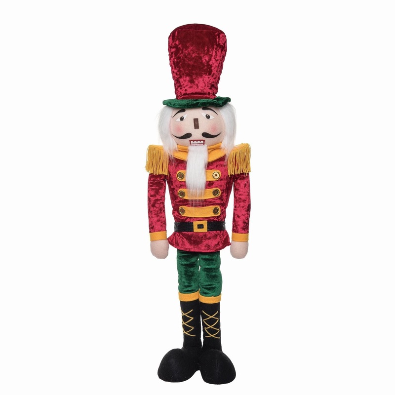 Transpac Large Plush Standing Nutcracker