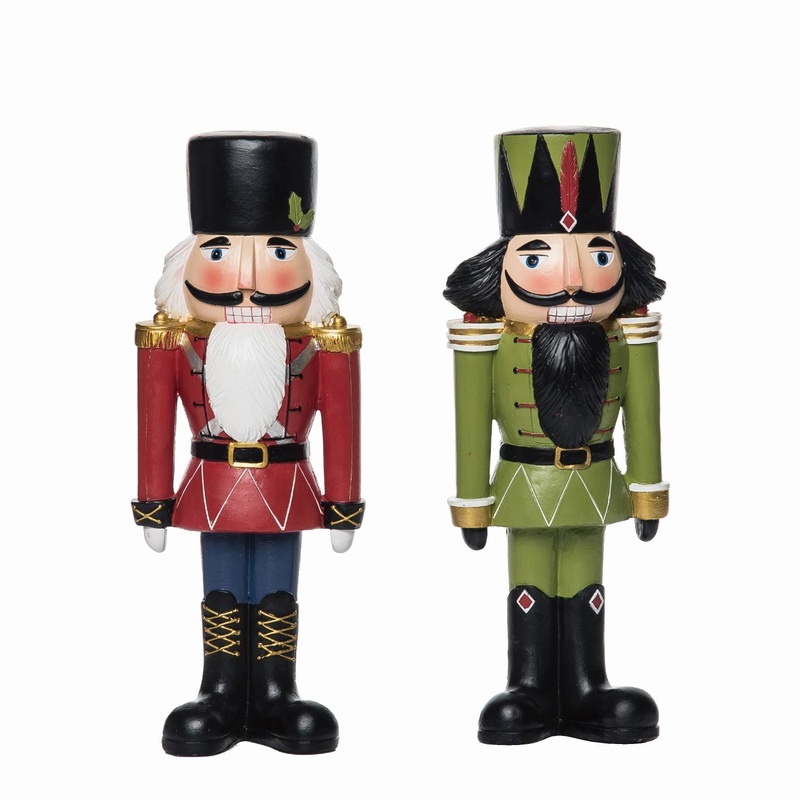 Transpac Large Resin Nutcracker, Set Of 2, Assortment