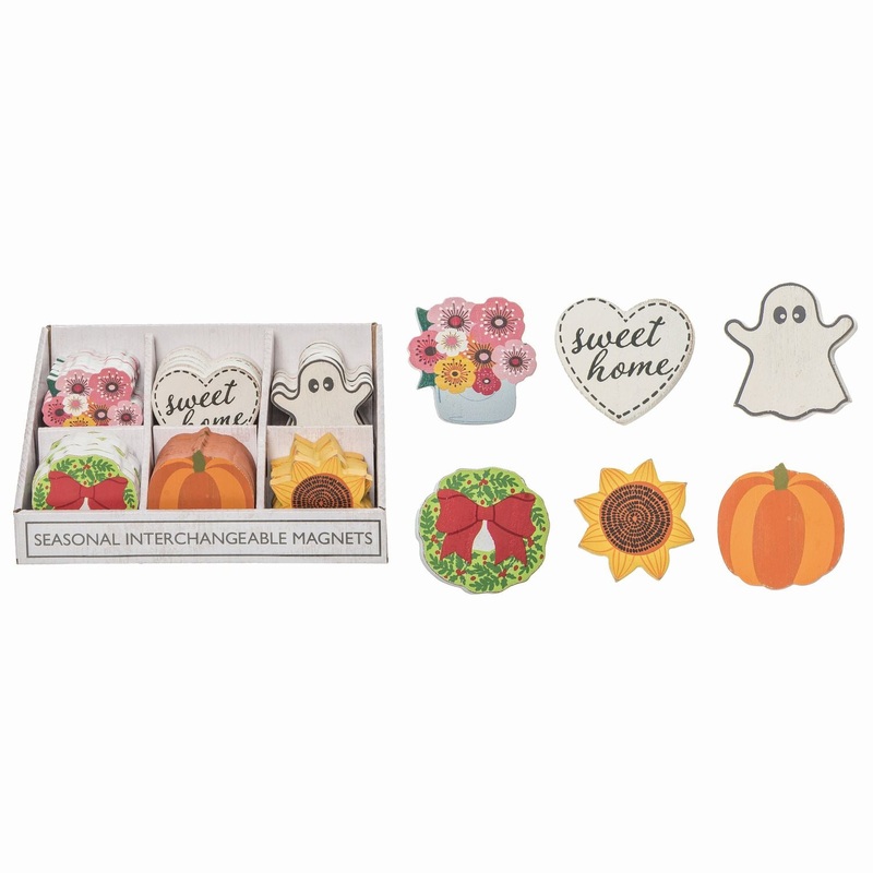 Transpac MDF Changing Seasons Magnet Decor In PDQ, Set Of 36