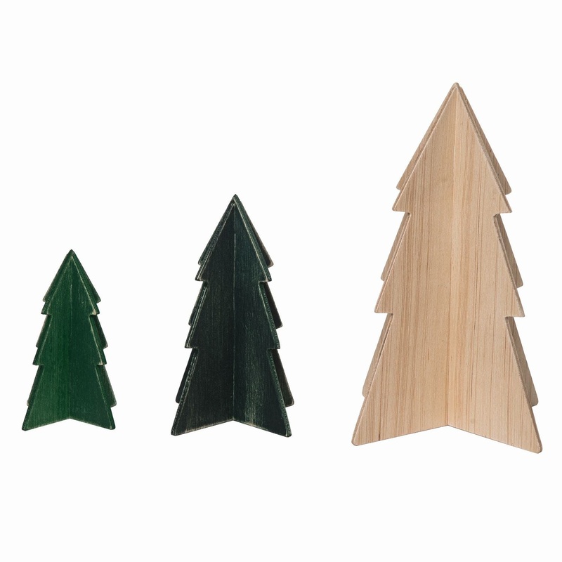 Transpac MDF Dimensional Trees Kd, Set Of 3