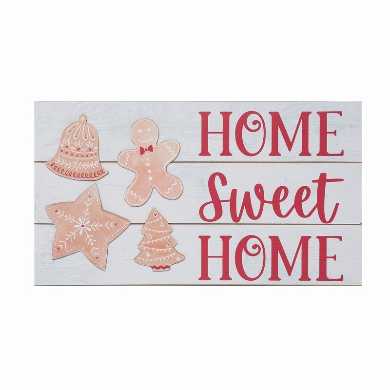 Transpac MDF Gingerbread Home Slat Decor