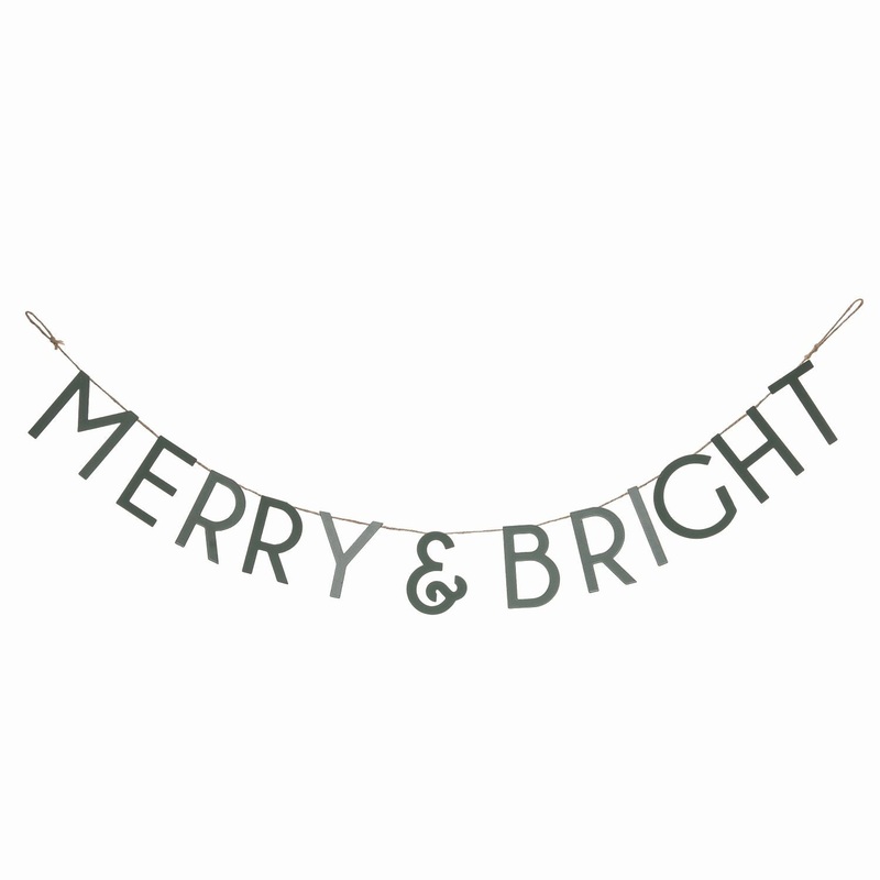 Transpac MDF Merry & Bright Banner