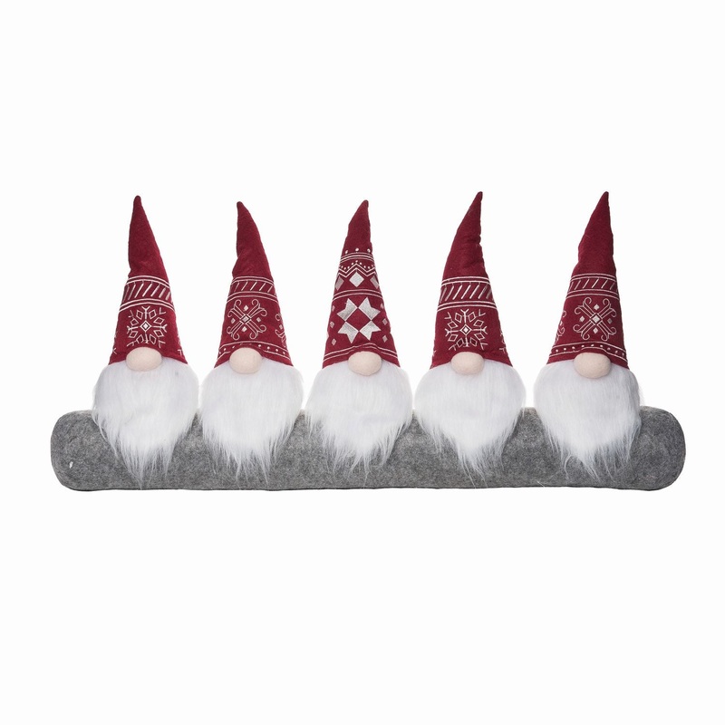 Transpac Plush Nordic Gnome Draft Dodger