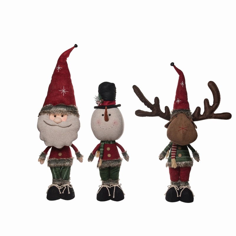 Transpac Plush Standing Holiday Pal, Set Of 3, Assortment