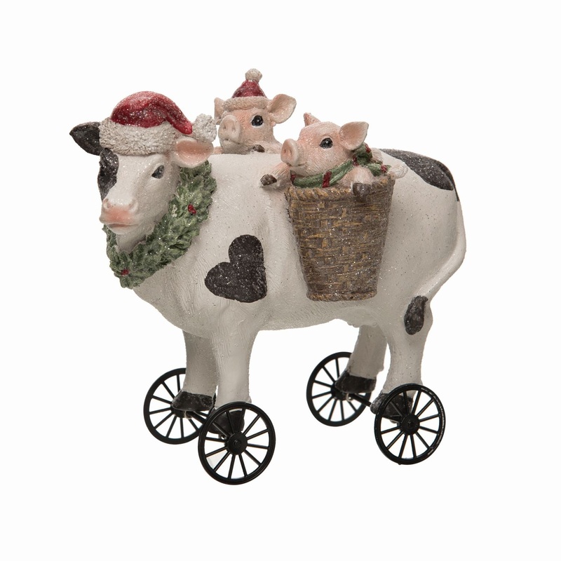 Transpac Resin Farm Christmas Figurine.