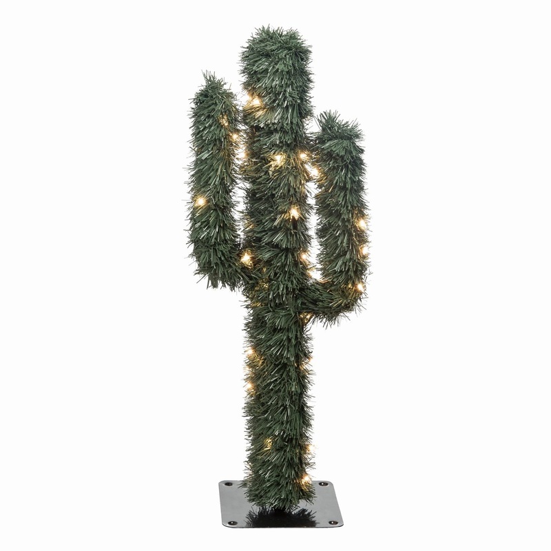 Transpac Small Floral Light Up Cactus Tree Kd