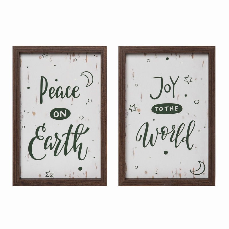 Transpac Small Green Dream Wall Decor, Set Of 2, Assortment
