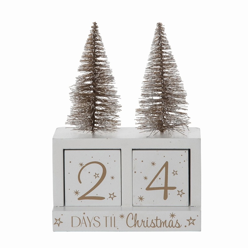 Transpac MDF Glitz Christmas Countdown