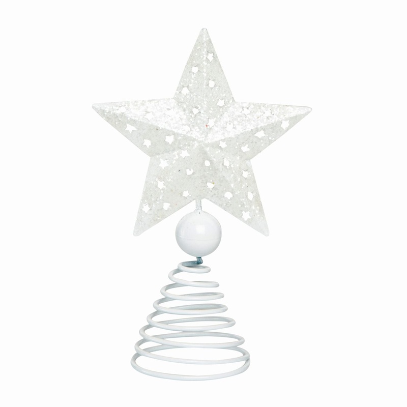 Transpac Metal Die Cut Star Tree Topper
