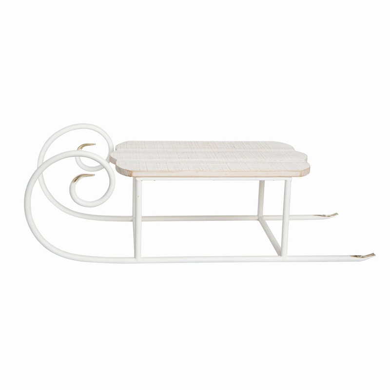 Transpac Metal Gold Tipped Sled Decor