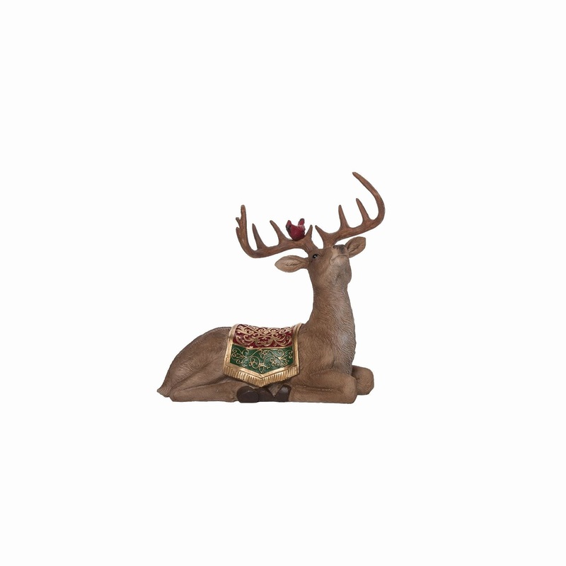 Transpac Resin North Pole Reindeer Decor