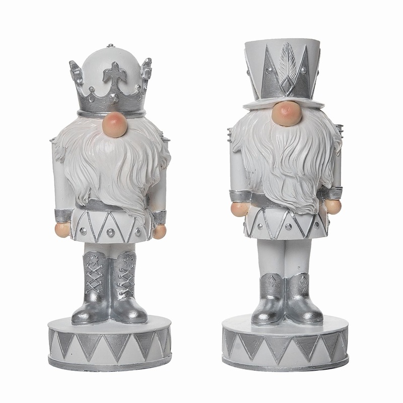 Transpac Resin Sliver Nutcracker Decor, Set Of 2, Assortment