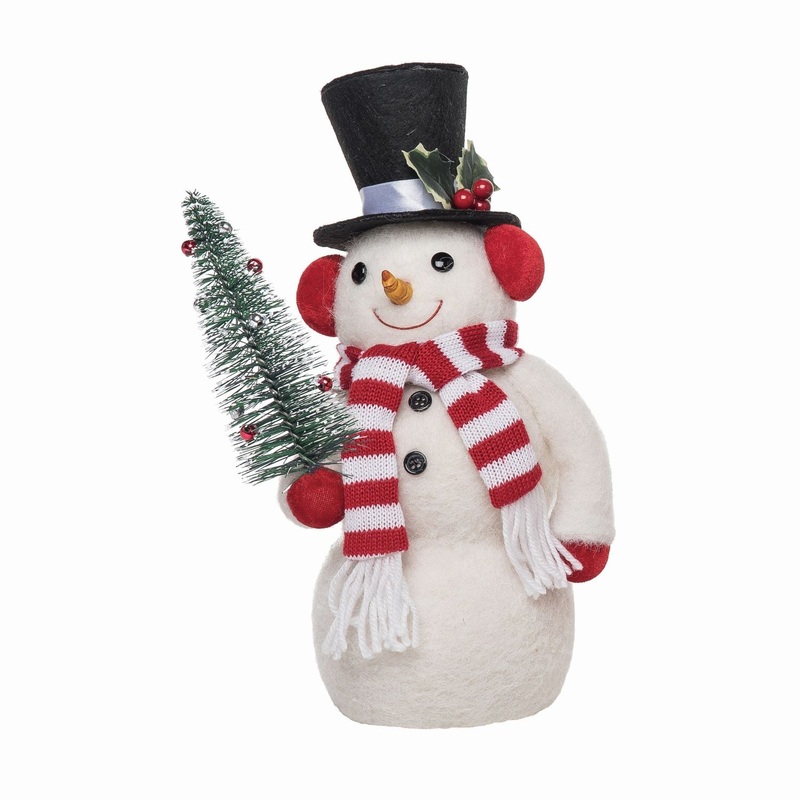 Transpac Large Felt Jolly Snowman