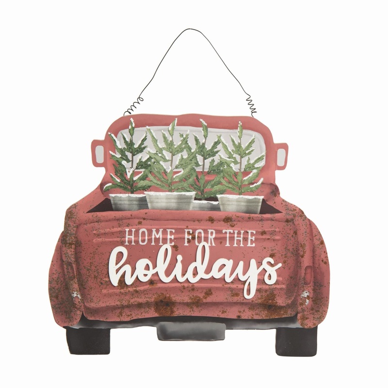 Transpac MDF Christmas Tree Truck Decor