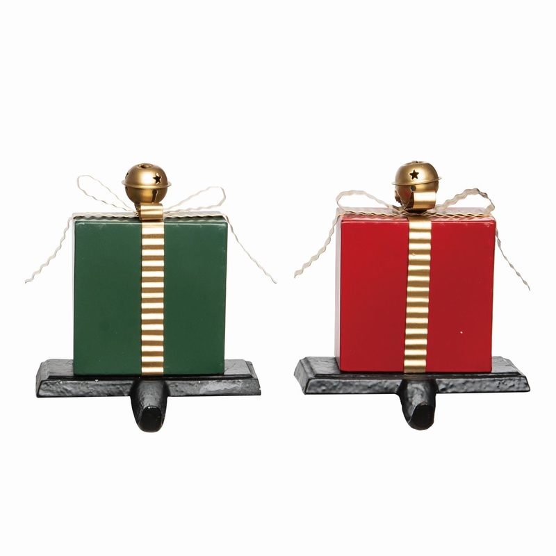 Transpac Metal Present Stocking Holders, Set Of 2, Assortment