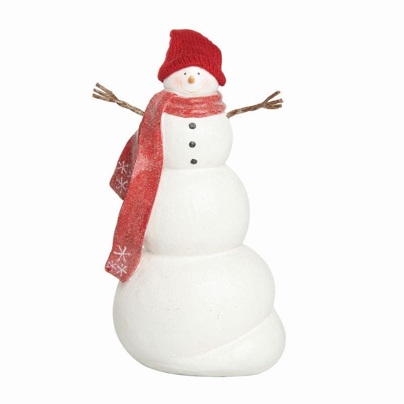 Transpac Resin Big Arms Snowman Figurine