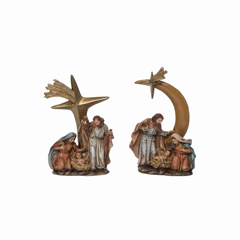 Transpac Resin Golden Nativity Figurine, Set Of 2, Assortment