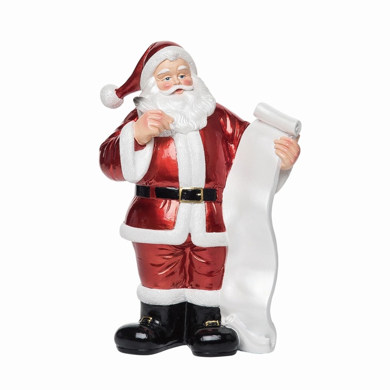Transpac Resin Shiny Classic Santa Decor