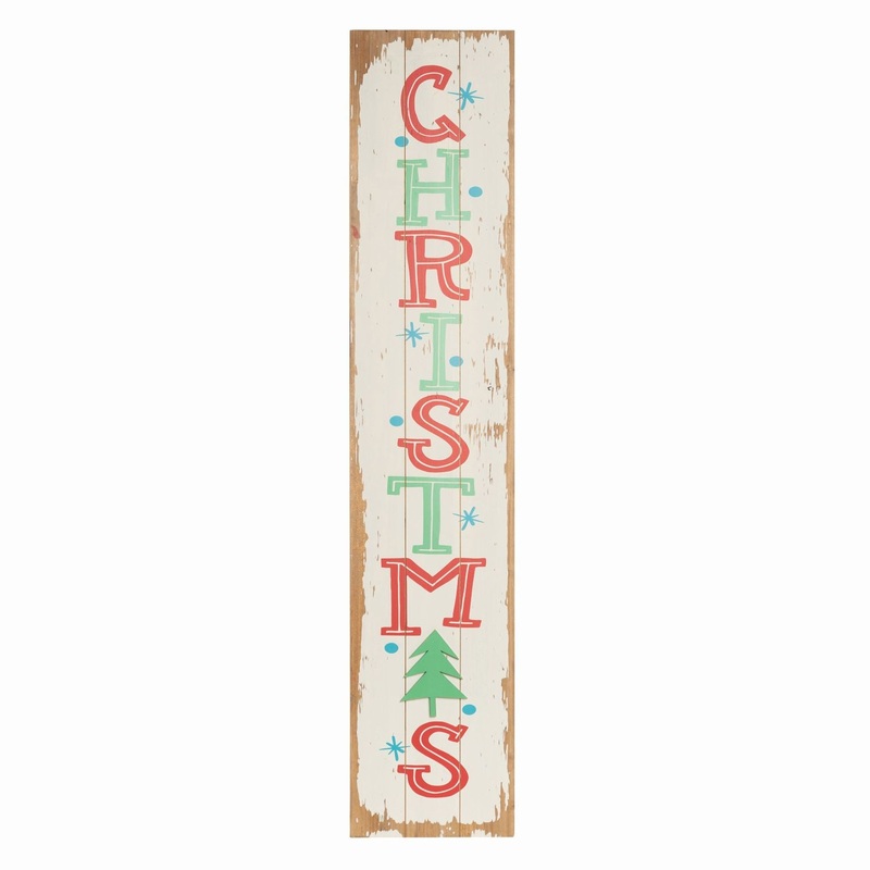 Transpac Wood Christmas Welcome Porch Decor