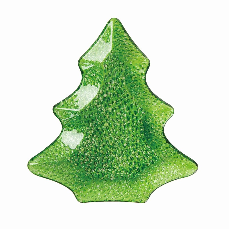 Transpac Fused Glass Textured Tree Plate