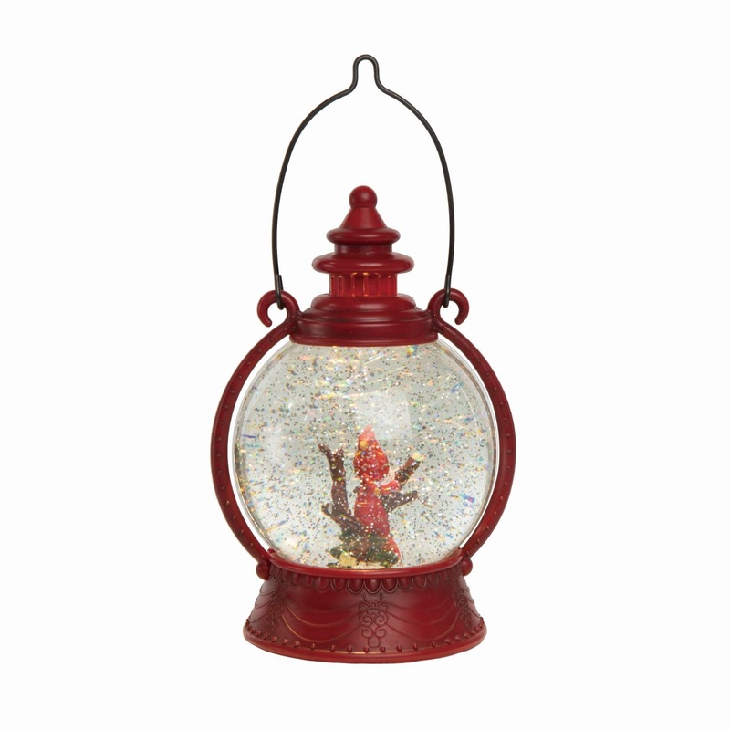 Transpac Plastic Light Up Cardinal Lantern