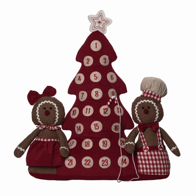 Transpac Plush Gingerbread Advent Calendar