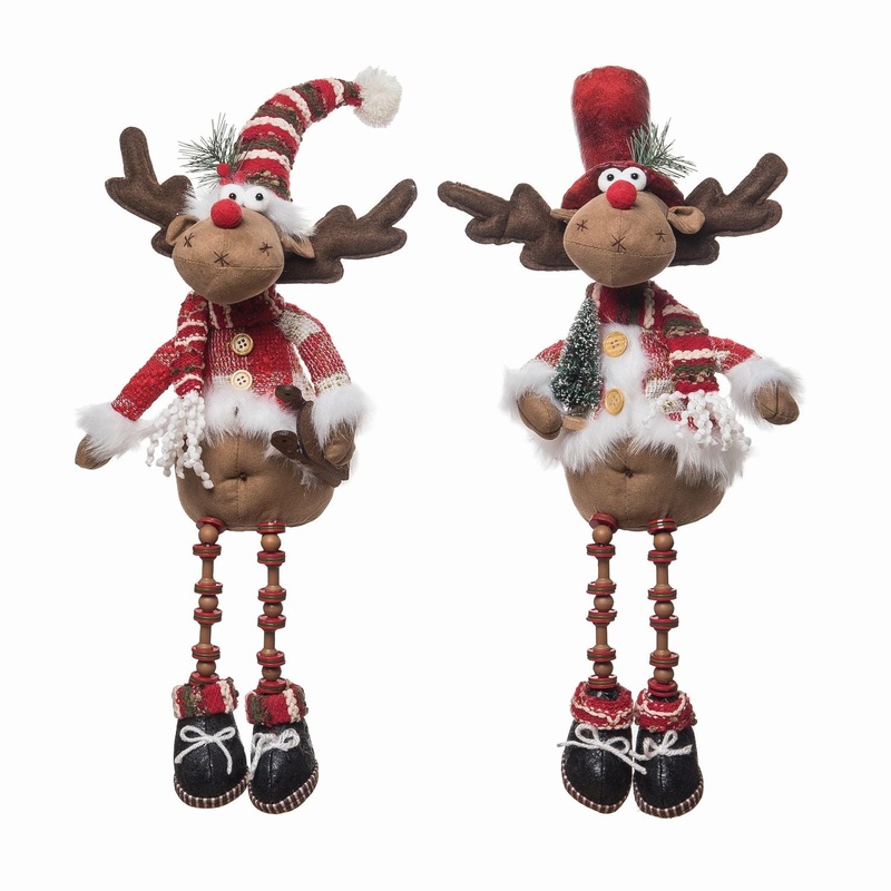 Transpac Plush Shorty Jolly Sitter, Set Of 2, Assortment