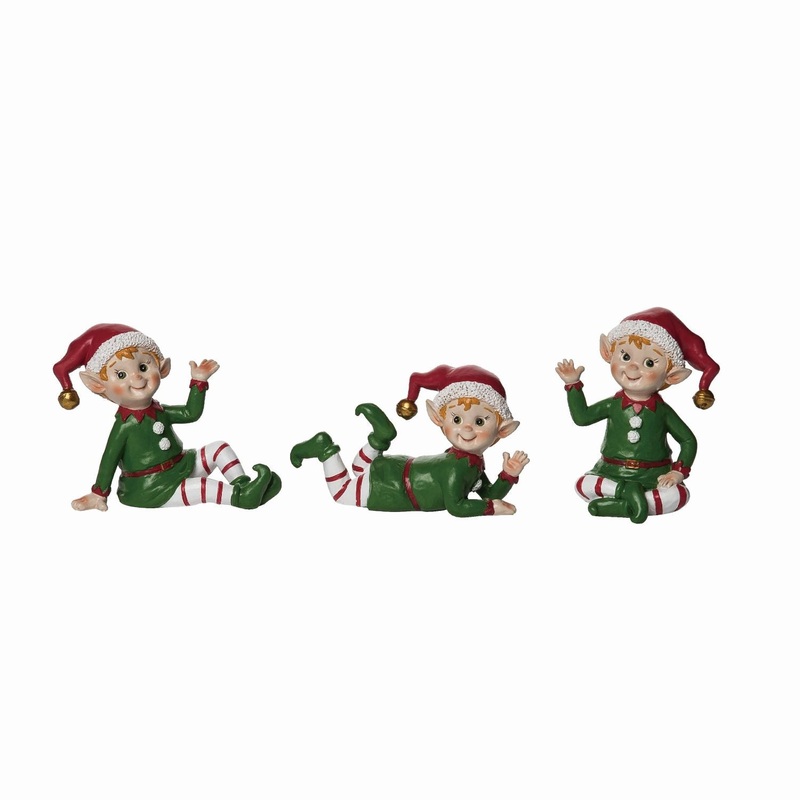 Transpac Resin Bright Elf Figurine, Set Of 3, Assortment