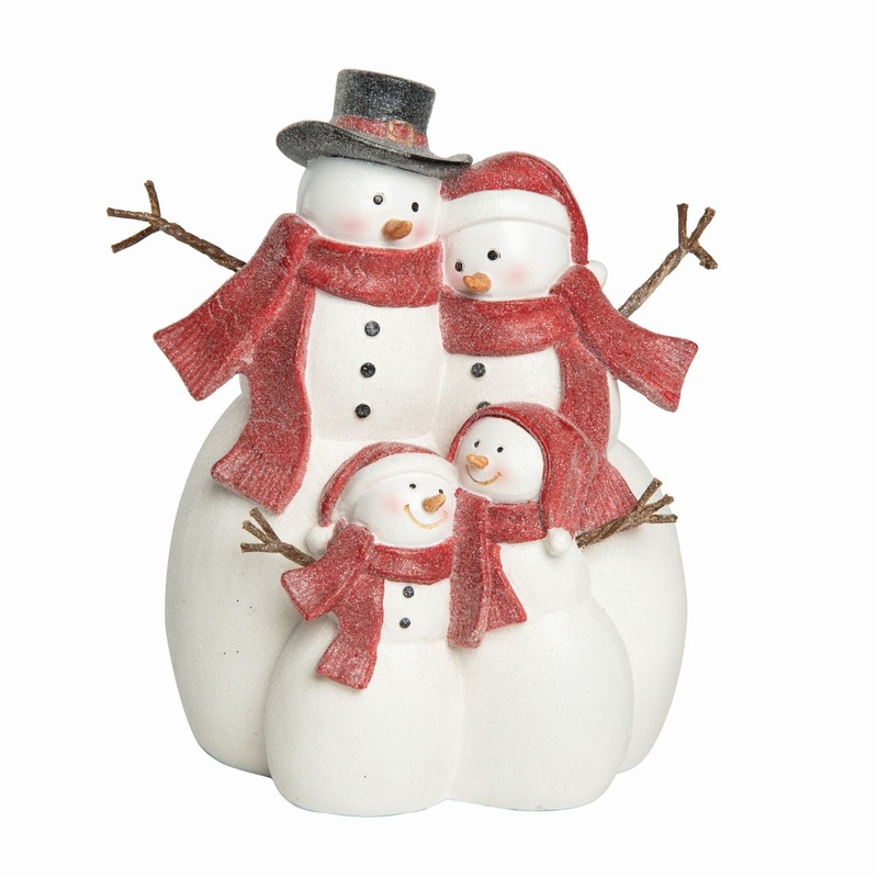 Transpac Resin Chilly Snowman Family Decor