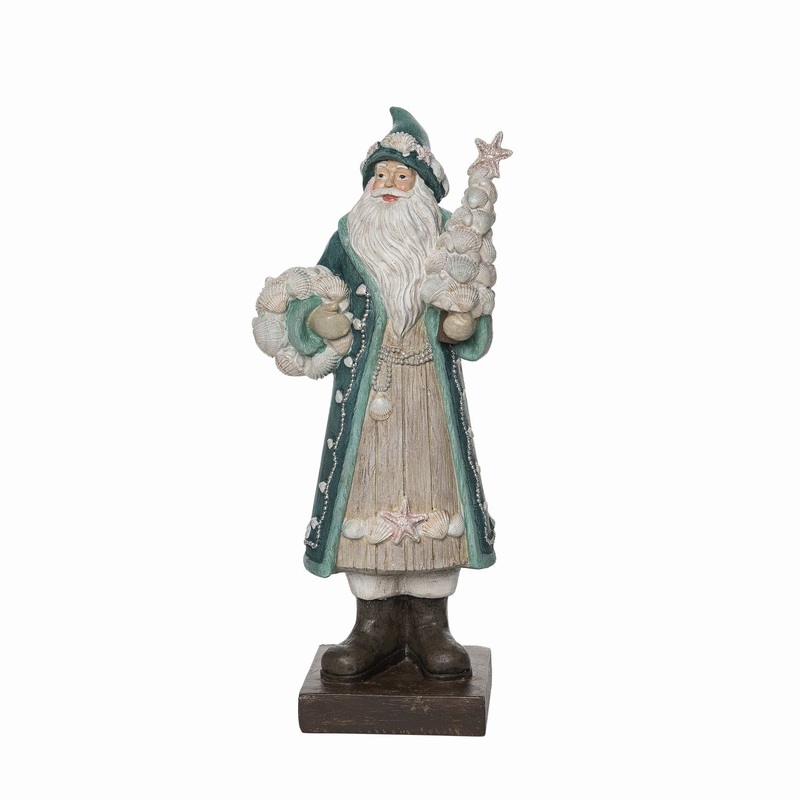 Transpac Resin Coastal Santa Decor