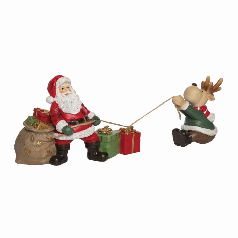 Transpac Resin Operation Santa & Reindeer Decor