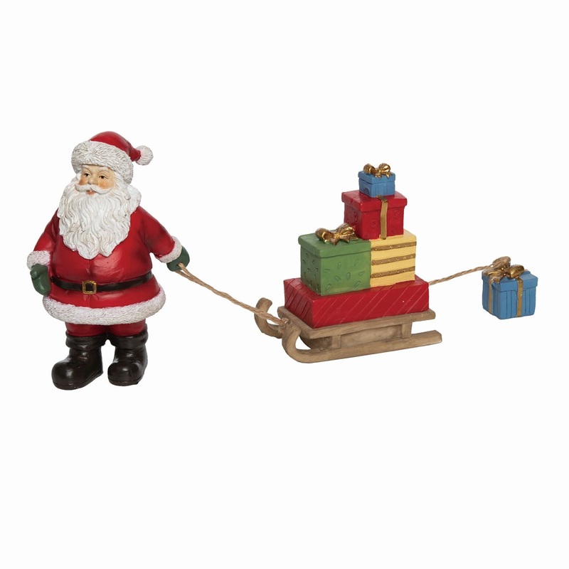 Transpac Resin Santa & Sleigh Decor