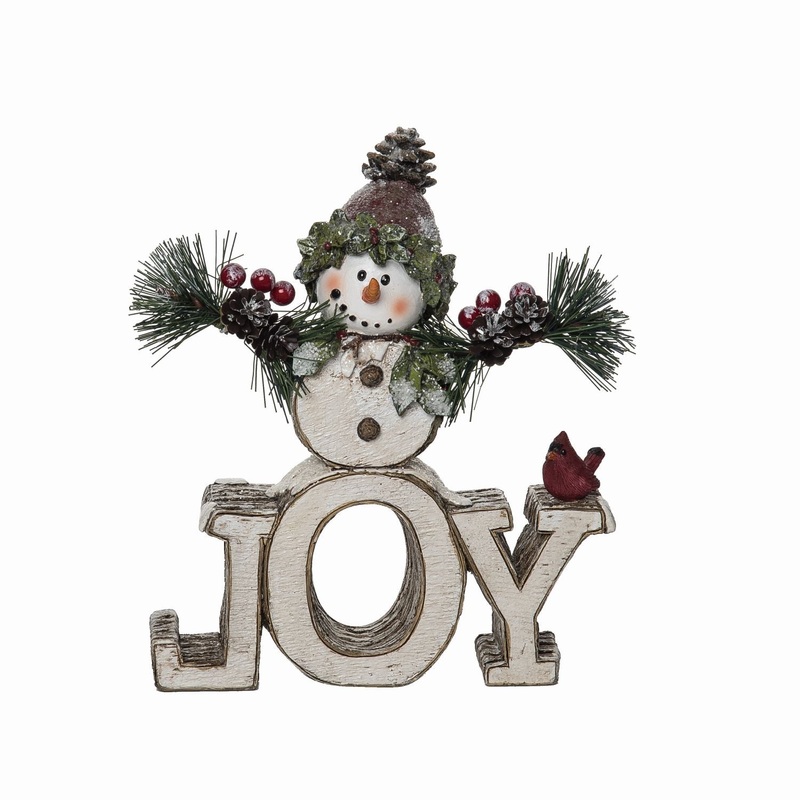 Transpac Resin Snowman Joy Decor