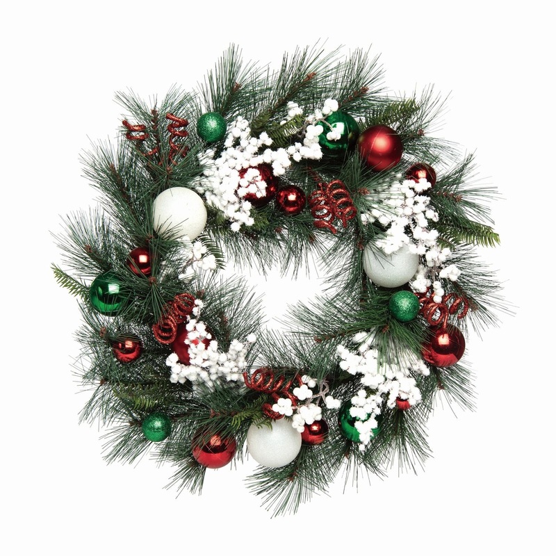 Transpac Bright Ornament Wreath