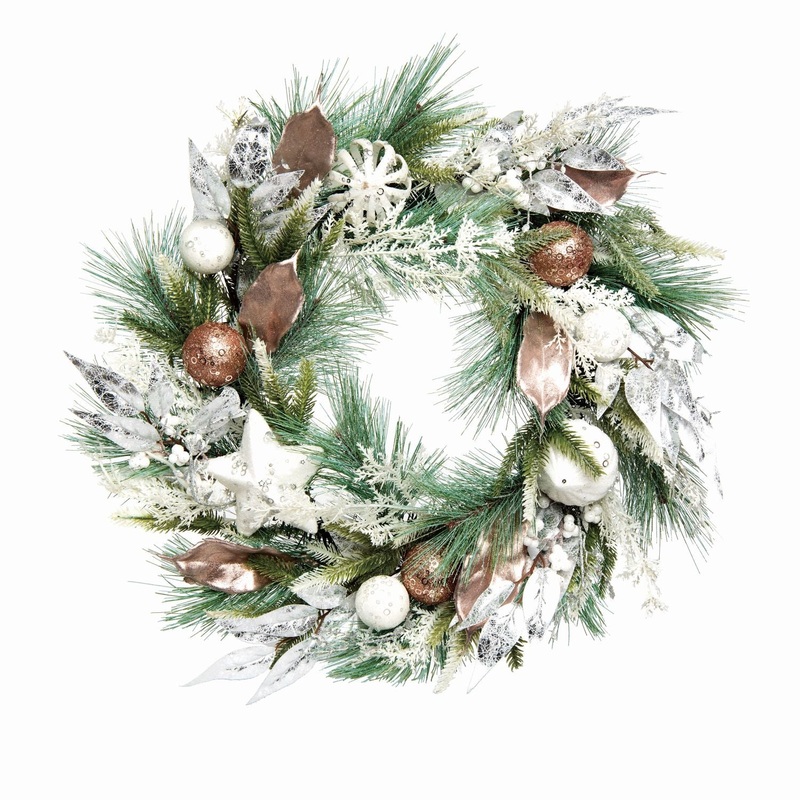 Transpac Bronze Glow Christmas Wreath