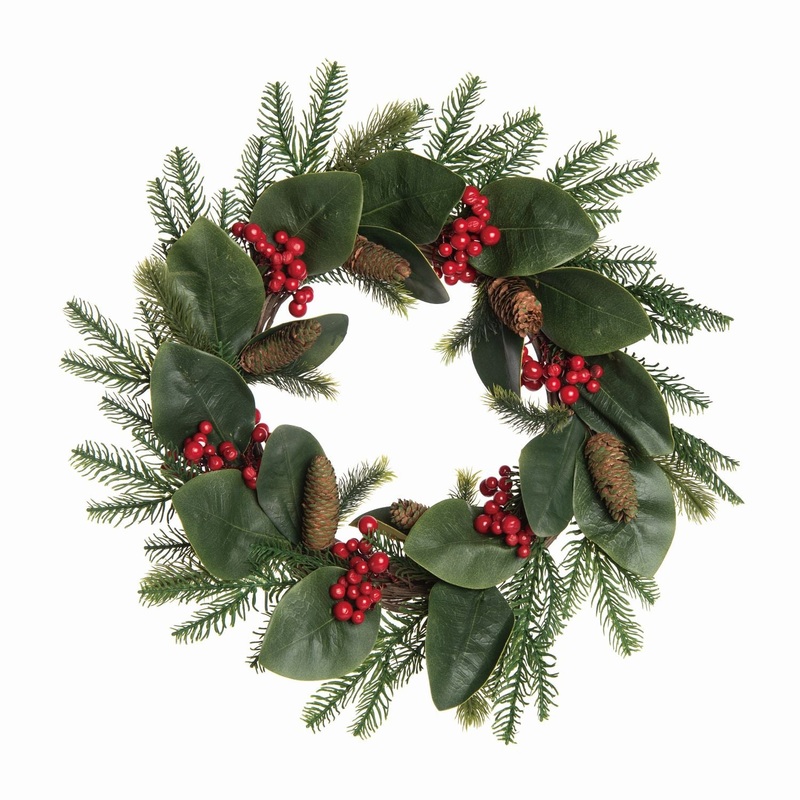 Transpac Christmas Berry & Evergreen Wreath