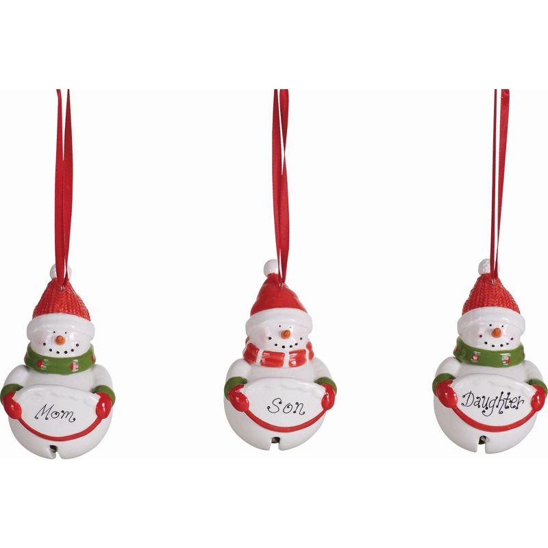 Transpac Dolomite Snowman Ornament With Display, Set Of 36