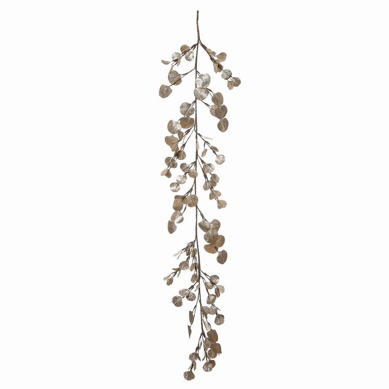 Transpac Golden Eucalyptus Garland