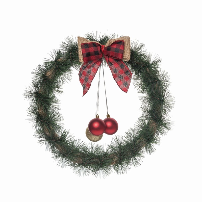 Transpac Holiday Ornament Wreath