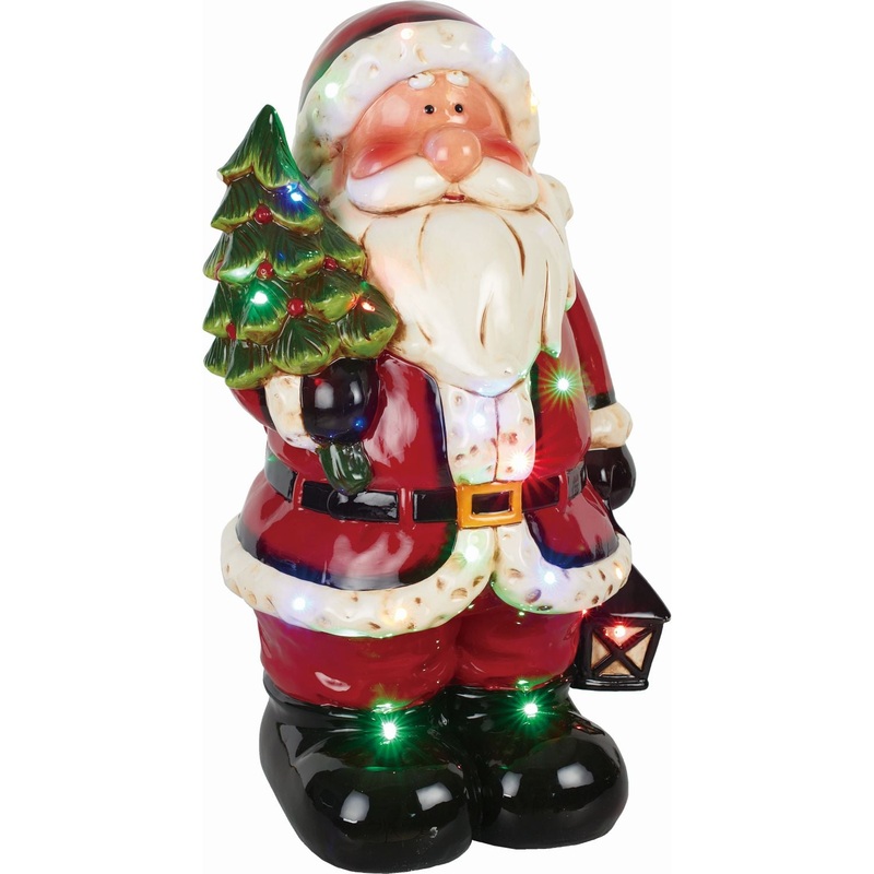 Transpac Large Dolomite Led/Music Santa