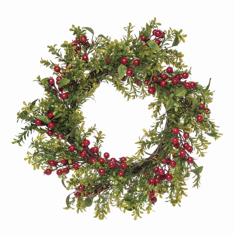 Transpac Merry Berry Wreath