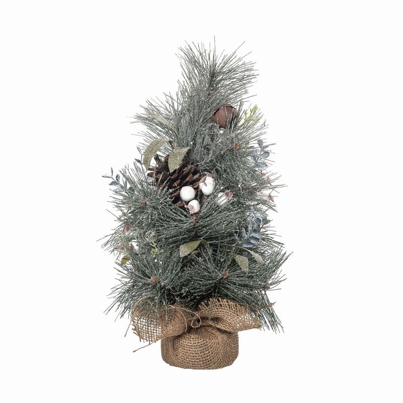 Transpac Mixed Greenery Tree With Rustic Bells