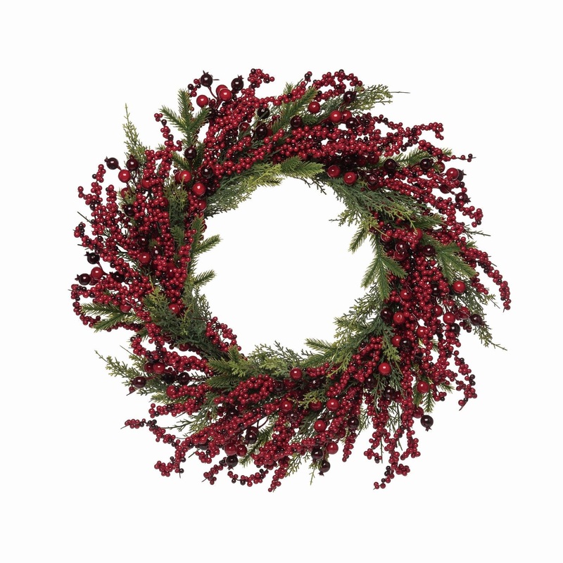 Transpac Red Berry Wreath