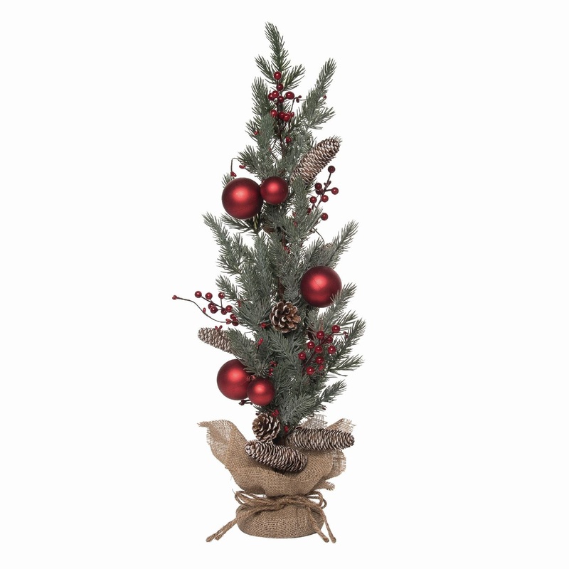 Transpac Ruby Ornament & Acorn Tree
