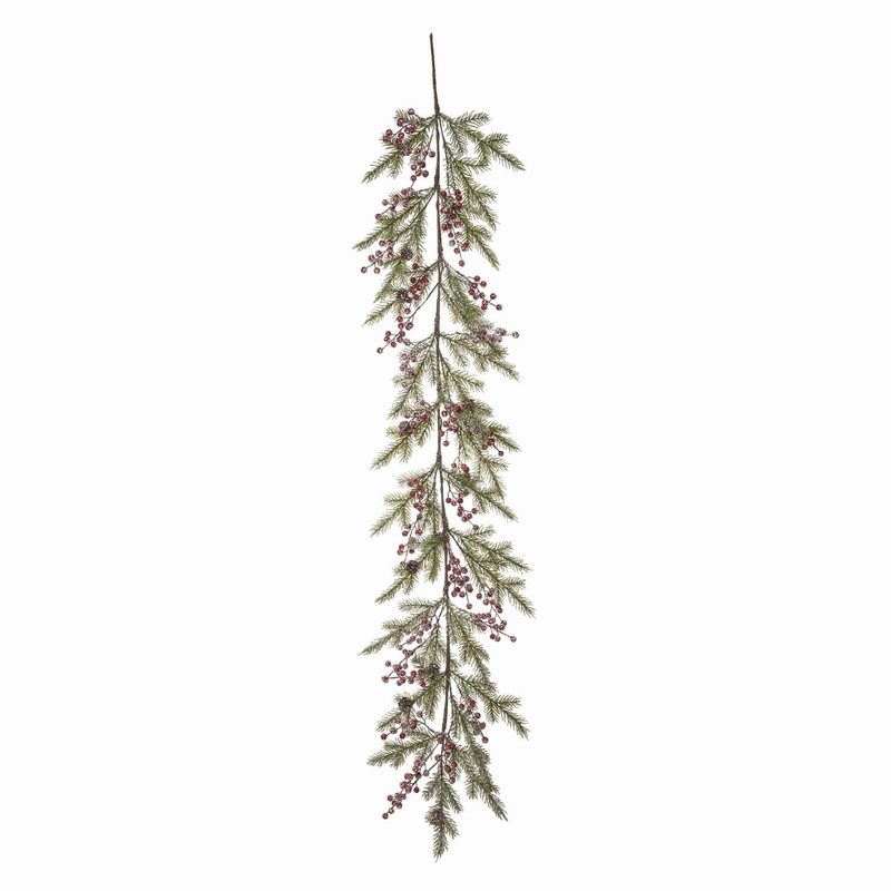 Transpac Snowy Berry Garland