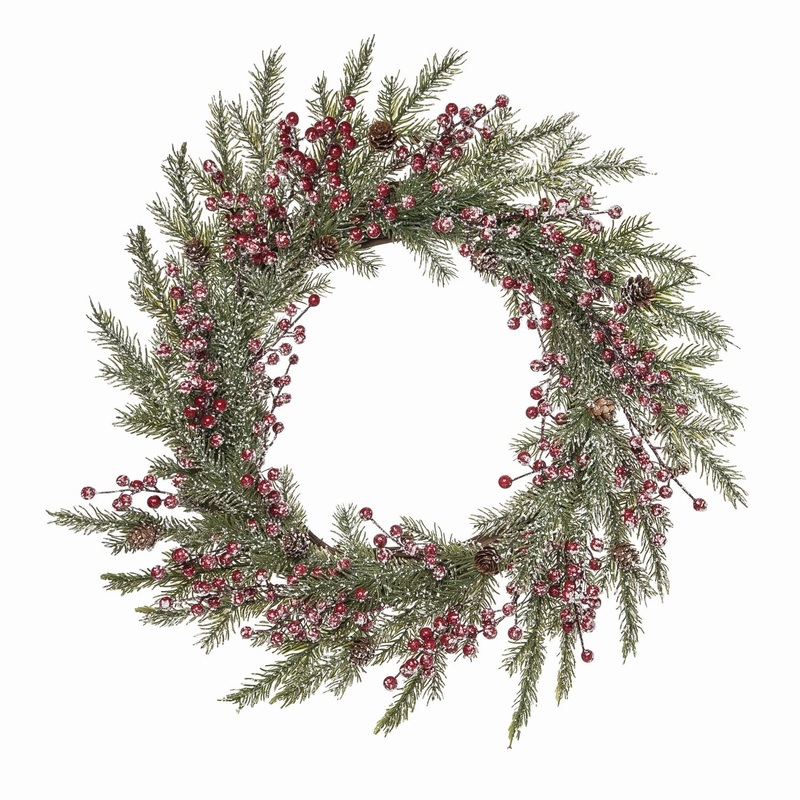 Transpac Snowy Berry Wreath